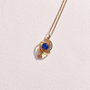 Heliophilia Silver Collar de Acero Inoxidable 316L Resistente al Agua y Corrosión, Azul Marino y Oro, 45 cm + 5 cm Extensión